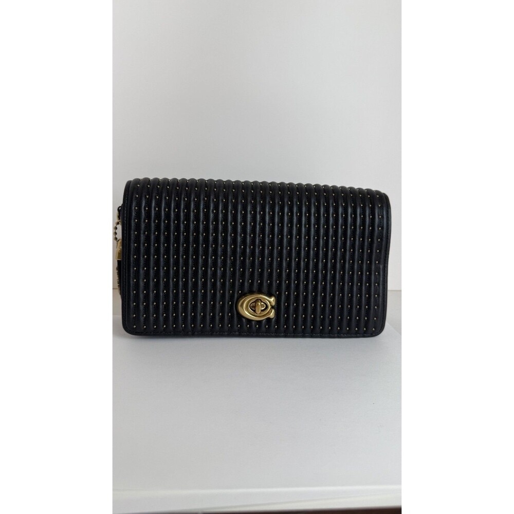 NWT Coach 1941 Dinky Quilted Rivets Black Chain Crossbody Bag - Picture 2 of 16